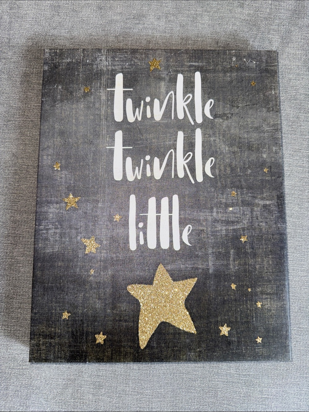 Cloud Island Twinkle Twinkle Little Nursery Wall Art - Black & Gold